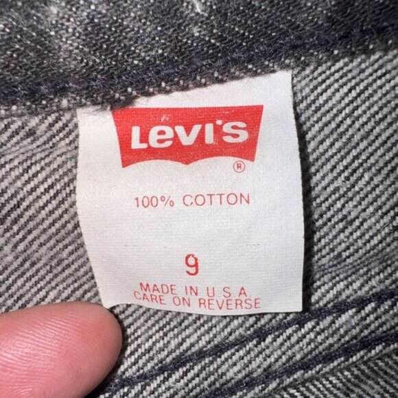 Vintage Levis 501 Mom Jeans Women Sz 9 (24x32) Tapered 17501 0658 USA 90s Black - Picture 4 of 8